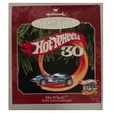 LR - Holiday Hot Wheels Millennium Edition Collectibles and Hallmark 30th Anniversary Ornament Lot