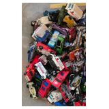 LR - Large Collection of Loose Used Hot Wheels Cars in Storage Bin