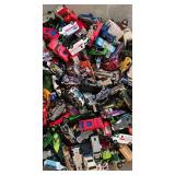 LR - Large Collection of Loose Used Hot Wheels Cars in Storage Bin