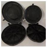 LR - Set of 5 Hot Wheels Tire-Shaped Carrying Cases and Revolving Car Dispenser