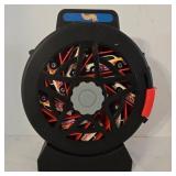 LR - Set of 5 Hot Wheels Tire-Shaped Carrying Cases and Revolving Car Dispenser