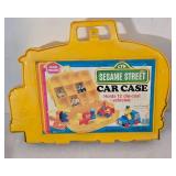 LR - Sesame Street and Race Car Die-Cast Vehicle Carrying Cases with 2 Hot Wheels Steering Wheel Toys