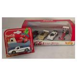 LR - Hot Wheels and Coca-Cola Collector Die-Cast Car Set Including Elvis Jailhouse Rock, Street Rods, and Special Editions
