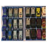 LR - Collection of 91 Vintage Hot Wheels Diecast Cars in Storage Trays