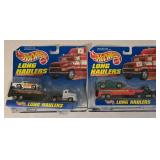 LR - Collection of 8 Hot Wheels Long Haulers and Racing Hauler Packs