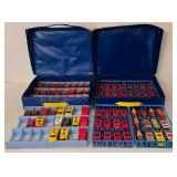 LR - Collection of Die-Cast Toy Cars in 48-Car Carrying Cases
