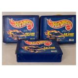 LR - Lot of 5 Hot Wheels 48 Car Carry Cases with Plastic Inserts