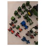 DR - Collection of Diecast Toy Tractors and Farm Implements
