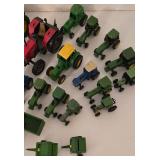 DR - Collection of Diecast Toy Tractors and Farm Implements