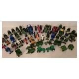 DR - Collection of Diecast Toy Tractors and Farm Implements