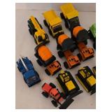 DR - Collection of Assorted Diecast and Plastic Construction Toy Vehicles