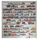 DR - Collection of 59 Die-Cast Toy Trucks and Cars with Display Case