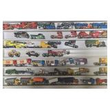 DR - Collection of 59 Die-Cast Toy Trucks and Cars with Display Case
