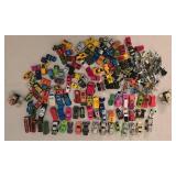 DR - Collection of Mini Die-Cast Cars, Trucks, and Planes in Storage Tin