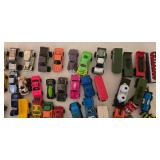 DR - Collection of Mini Die-Cast Cars, Trucks, and Planes in Storage Tin