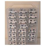 DR - Collection of 24 Ice Cream Truck Diecast Cars with 2-Sided Carrying Case