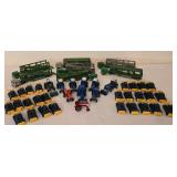 DR - Collection of Die-Cast Tractors, Construction Vehicles, and Semi Trailers