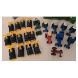 DR - Collection of Die-Cast Tractors, Construction Vehicles, and Semi Trailers