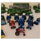 DR - Collection of Die-Cast Tractors, Construction Vehicles, and Semi Trailers