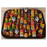 K - Collection of Sesame Street Character Toy Vehicles 3 Inch Figures
