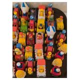 K - Collection of Sesame Street Character Toy Vehicles 3 Inch Figures
