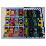 K - Hot Wheels Collection with 3 Carrying Cases and 6 Racks of Cars