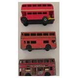 K - Collection of 9 Vintage Diecast Buses and Coaches Assorted Styles