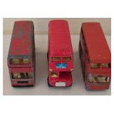 K - Collection of 9 Vintage Diecast Buses and Coaches Assorted Styles
