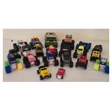 K - Collection of 18 Assorted Toy Monster Trucks and Off-Road Vehicles