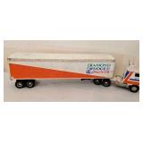 K - Collection of Die-Cast Semi Trucks and Race Cars with Trailers