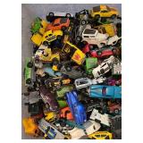 K - Large Collection of Hot Wheels, Matchbox, and Other Diecast Cars in Plastic Bin