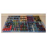 K - Large Collection of Diecast Toy Cars in Sorting Trays
