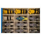 K - Lot of 3 Carrying Cases with Plasforest Cars and Trucks Collection