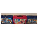 K - Set of 3 24-Car Carrying Cases with Assorted Die-Cast Toy Cars and Trucks