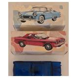 K - Vintage Miniature Car Collection with Carrying Cases and Avon Car Decanters