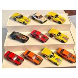 Lot of 9 Vintage Hot Wheels Diecast Cars - Turbo Mustang, Pepsi Challenger, Turbo Mustang SVO