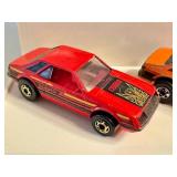 Lot of 9 Vintage Hot Wheels Diecast Cars - Turbo Mustang, Pepsi Challenger, Turbo Mustang SVO