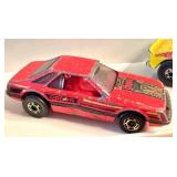 Lot of 9 Vintage Hot Wheels Diecast Cars - Turbo Mustang, Pepsi Challenger, Turbo Mustang SVO