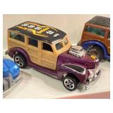 Collection of 5 Vintage Hot Wheels Woody Diecast Cars including Surf Beat