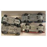 Set of 4 Vintage Hot Wheels Redlines Cars - Sir Rodney Roadster, Custom Firebird, Python, TNT Bird