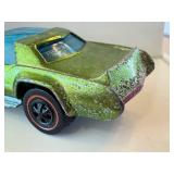 Set of 5 Vintage Red Lines Hot Wheels Cars - Light My Firebird, Sugar Caddy, Heavy Chevy