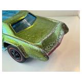 Set of 5 Vintage Red Lines Hot Wheels Cars - Light My Firebird, Sugar Caddy, Heavy Chevy