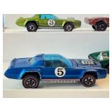 Set of 5 Vintage Red Lines Hot Wheels Cars - Light My Firebird, Sugar Caddy, Heavy Chevy