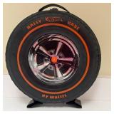 Hot Wheels 12 Car Rally Case by Mattel in Vintage Tire Design