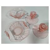 Pink Depression Glass Lot