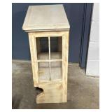 Rustic Farmhouse Hanging Bathroom Cabinet with Glass Doors