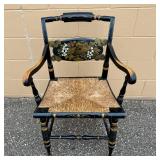 Pair of L. Hitchcock Cane/Rush Seat Chairs