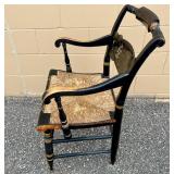 Pair of L. Hitchcock Cane/Rush Seat Chairs