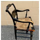 Pair of L. Hitchcock Cane/Rush Seat Chairs