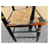 Pair of L. Hitchcock Cane/Rush Seat Chairs